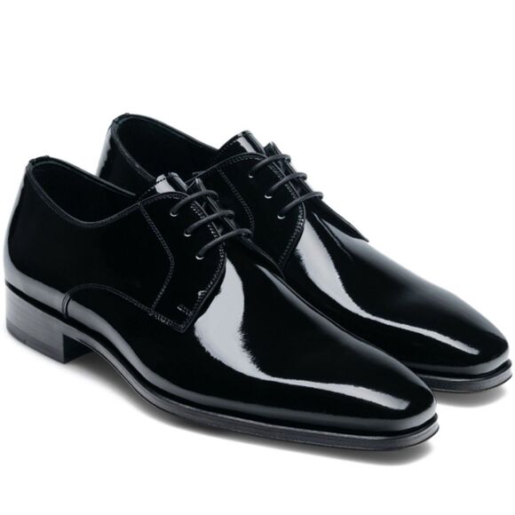 Magnanni Dante Men's Tuxedo Formal Dress Oxford‎ Patient Leather US 9 EU 42 - Picture 1 of 7
